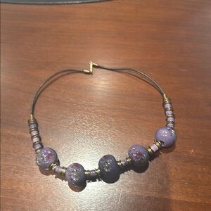 Purple Beaded Necklace